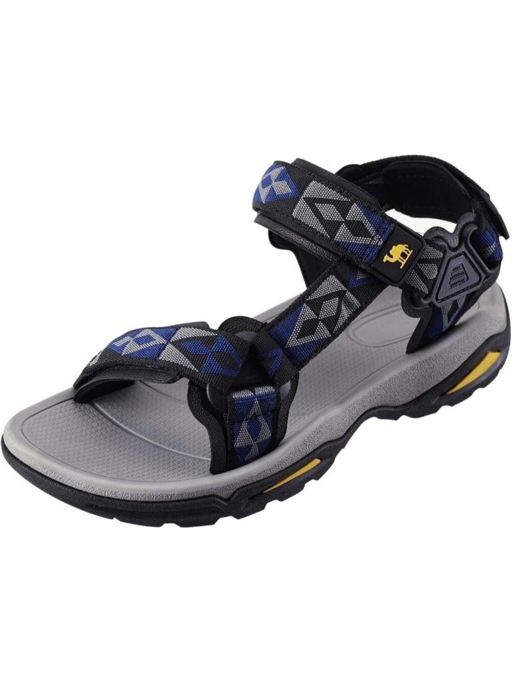 Men's Blue Grey Arch Support Open Toe Beach Comfortable Hiking Sandals Shoes